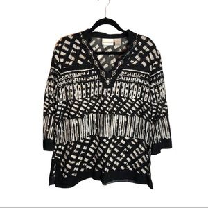 Alfred Dunner Tunic Size 16 Black &